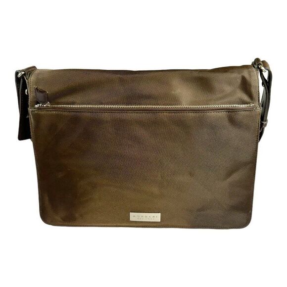 Mondani New York Brown Messenger Bag With Adjustable Strap & Multiple Pockets - Picture 1 of 11